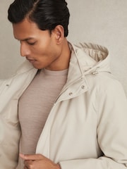 Reiss Stone Lucan Hooded Zip-Through Padded Jacket - Image 4 of 8