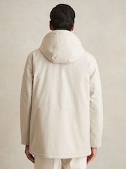 Reiss Stone Lucan Hooded Zip-Through Padded Jacket - Image 6 of 8