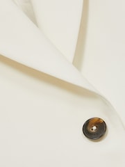 Кремовый - Reiss Millie Single-Breasted Peak-Lapel Tailored Blazer - Image 6 of 7