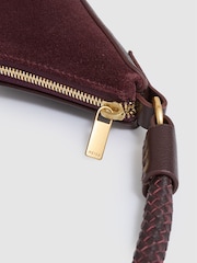 Reiss Wallace Suede And Leather Half-Moon Shoulder Bag - Imagen 5 de 6