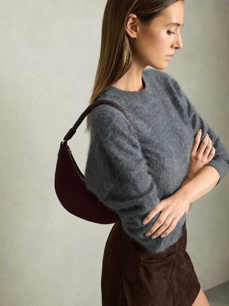 Reiss Wallace Suede And Leather Half-Moon Shoulder Bag - Imagen 6 de 6 Reiss Wallace Suede And Leather Half-Moon Shoulder Bag - Imagen 6 de 6