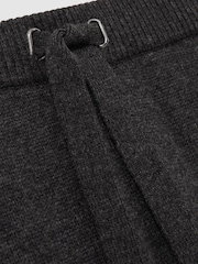Reiss Charcoal Melange Fenworth Wool Blend Heavy Knit Shorts - Image 6 of 6