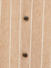 Reiss Camel Worthy Wool Striped-Knit Short-Sleeve Shirt - Image 6 of 6