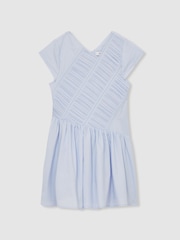 Reiss Blue Bessie 4-9 yrs Cotton Tucked-Pleat Dress - Image 2 of 4