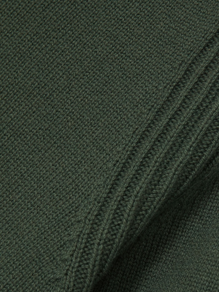 Reiss Kale Green Dalton Wool Blend Heavy Knit T-Shirt - Image 6 of 6