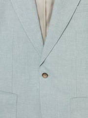Vert océan - Reiss Warner Linen Single-Breasted Suit Blazer Slim-Fit - Image 9 de 9