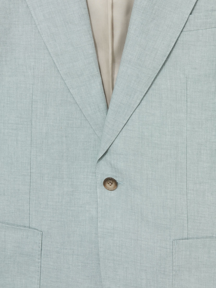 Vert océan - Reiss Warner Linen Single-Breasted Suit Blazer Slim-Fit - Image 9 de 9