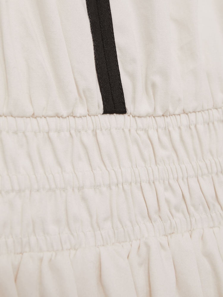 Reiss Ivory Lena 9-13 yrs Cotton Cap-Sleeve Ruched Dress - Image 4 of 4
