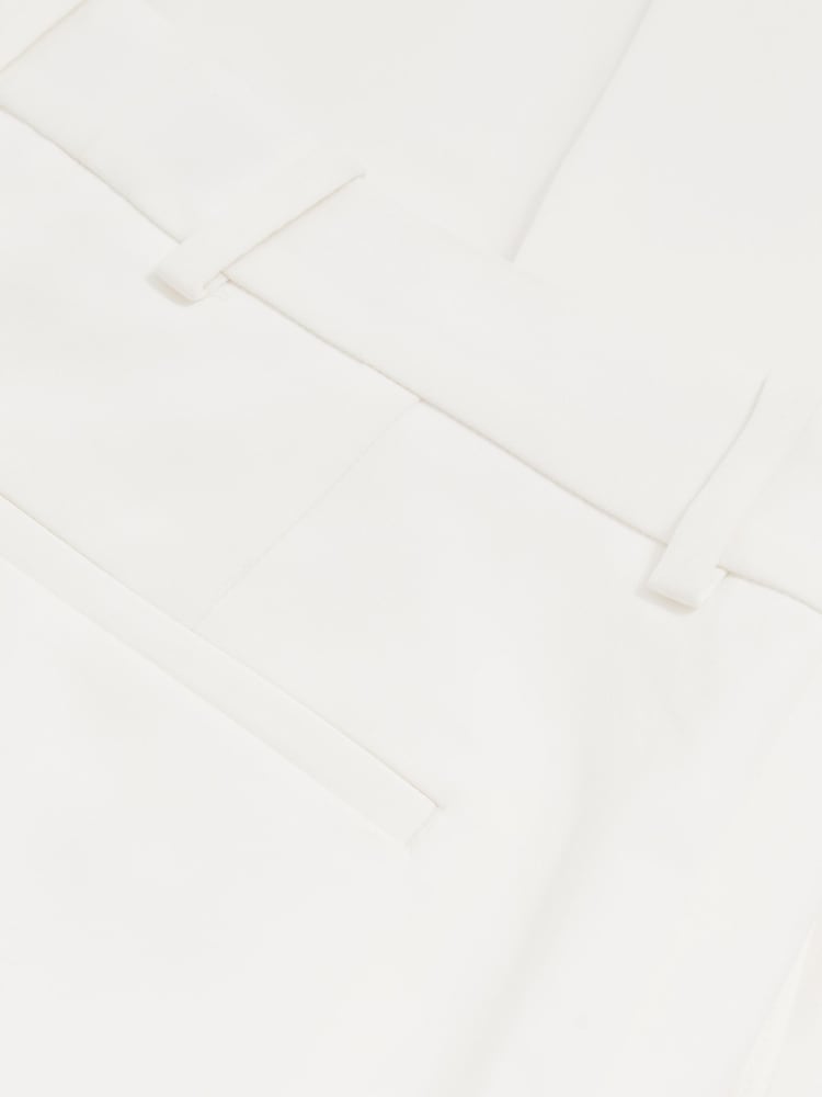 Reiss White Sierra Crepe Wide-Leg Tailored Trousers - Image 6 of 6