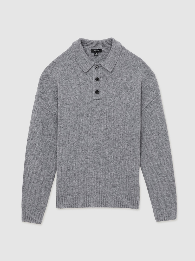 Gris mezcla - Polo de manga larga en mezcla de lana Jacob de Reiss - Imagen 2 de 6 Gris mezcla - Polo de manga larga en mezcla de lana Jacob de Reiss - Imagen 2 de 6