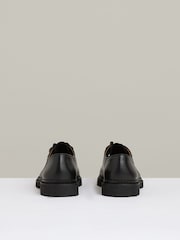 Reiss Black Hatton Leather Moccasin-Toe Lace-Up Shoes - Image 5 of 5