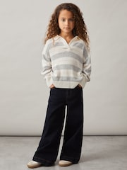 كنزة مخططة بياقة من مزيج صوف وكشمير Eden من Reiss - صورة 3 من 4