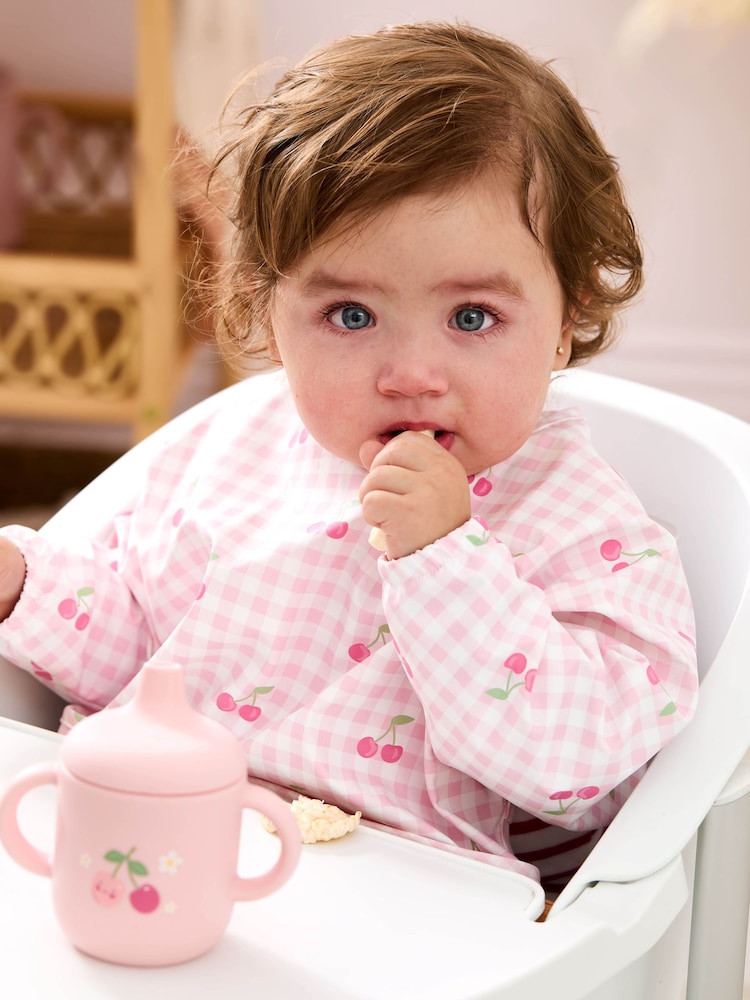 JoJo Maman Bébé Pink Sleeved Bib - Image 1 of 5