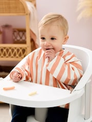 JoJo Maman Bébé Orange Stripe Sleeved Bib - Image 1 of 5