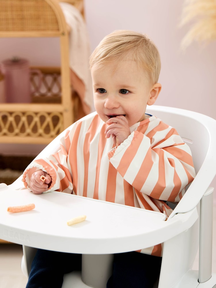 JoJo Maman Bébé Orange Stripe Sleeved Bib - Image 1 of 5