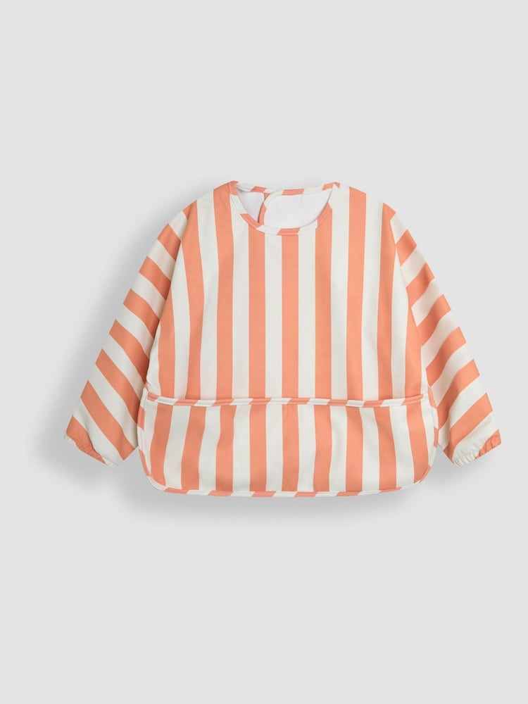 JoJo Maman Bébé Orange Stripe Sleeved Bib - Image 3 of 5