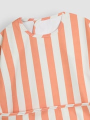 JoJo Maman Bébé Orange Stripe Sleeved Bib - Image 4 of 5