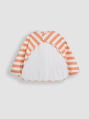 JoJo Maman Bébé Orange Stripe Sleeved Bib - Image 5 of 5