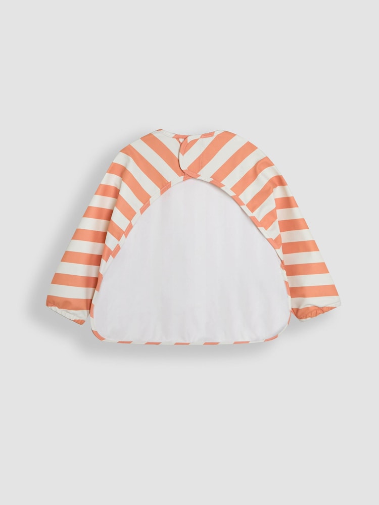 JoJo Maman Bébé Orange Stripe Sleeved Bib - Image 5 of 5