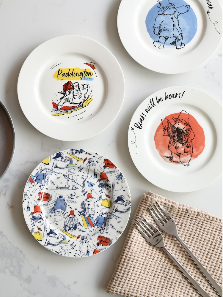 Pyramid International Multi Paddington Bear 4 Pack Of Side Plates - Image 1 of 3