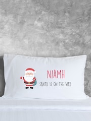 100% Cotton Personalised Santa In On His Way Christmas  Pillowcase by Loveabode - Image 4 of 4