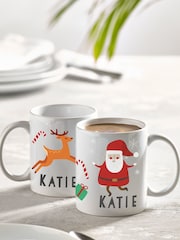 Personalised Santa With Friends Christmas Mug by Loveabode - Image 1 of 4