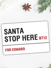 Personalised ChristmasSanta Stop Here Sign by Loveabode - Image 2 of 4