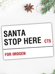 Personalised ChristmasSanta Stop Here Sign by Loveabode - Image 3 of 4