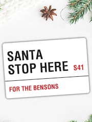 Personalised ChristmasSanta Stop Here Sign by Loveabode - Image 4 of 4
