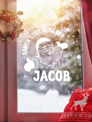 Personalised Christmas Santa Image Window Sticker by Loveabode - Image 1 of 4