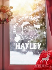 Personalised Christmas Santa Image Window Sticker by Loveabode - Image 3 of 4