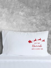 100% Cotton Personalised Christmas Eve Pillowcase by Loveabode - Image 1 of 4