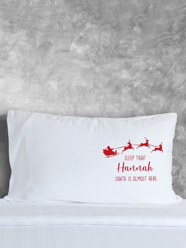 100% Cotton Personalised Christmas Eve Pillowcase by Loveabode - Image 1 of 4