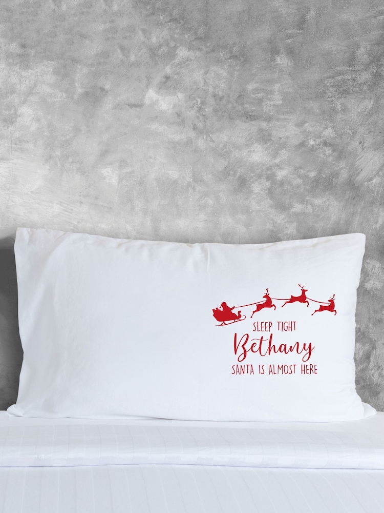 100% Cotton Personalised Christmas Eve Pillowcase by Loveabode - Image 2 of 4
