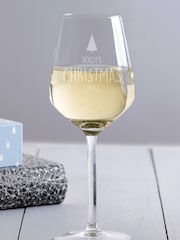 Christmas Tipple Tree Theme Personalised Large Wine Glass by Loveabode - Image 1 of 4