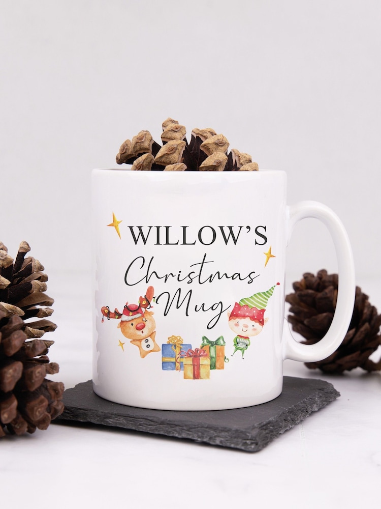 Personalised Elf & Reindeer Christmas Mug by Loveabode - Image 4 of 4