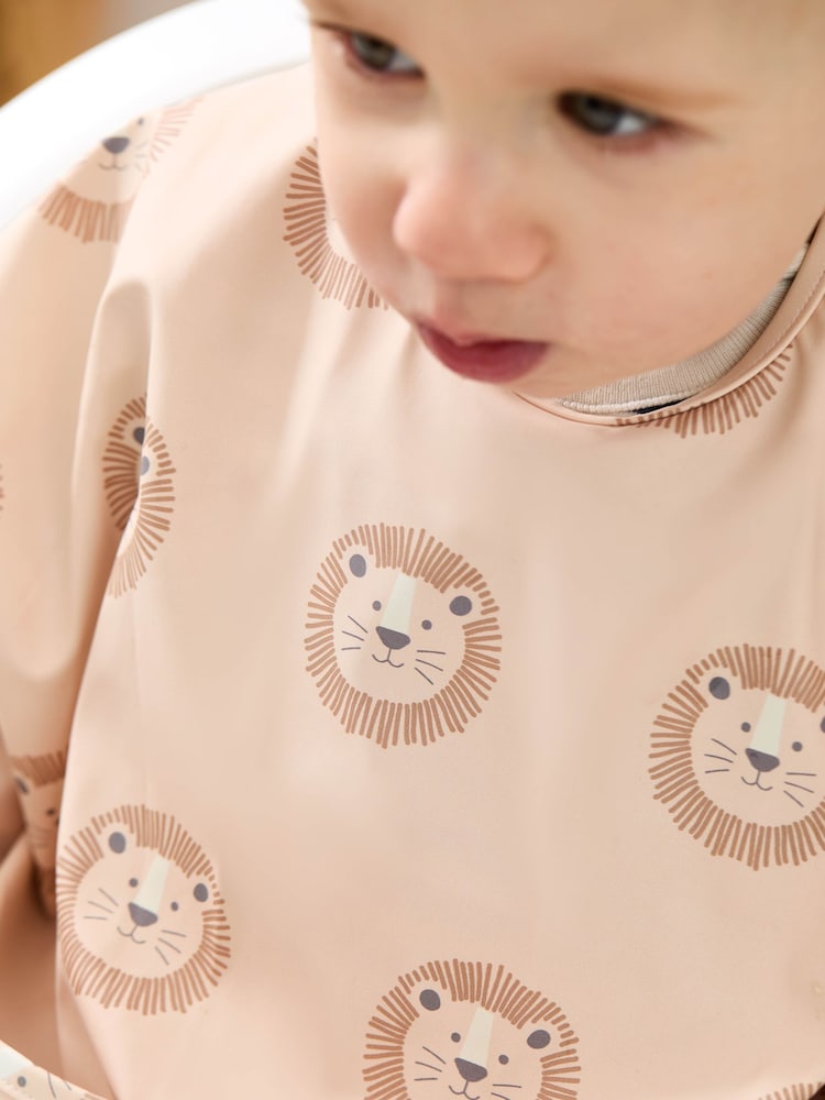 JoJo Maman Bébé Neutral Lion Girls Bib - Image 5 of 5 JoJo Maman Bébé Neutral Lion Girls Bib - Image 5 of 5