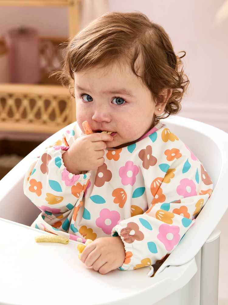 JoJo Maman Bébé Pink Sleeved Bib - Image 1 of 5