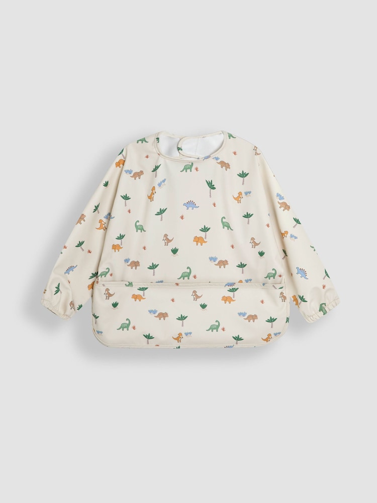 JoJo Maman Bébé Neutral Dino Sleeved Bib - Image 2 of 5