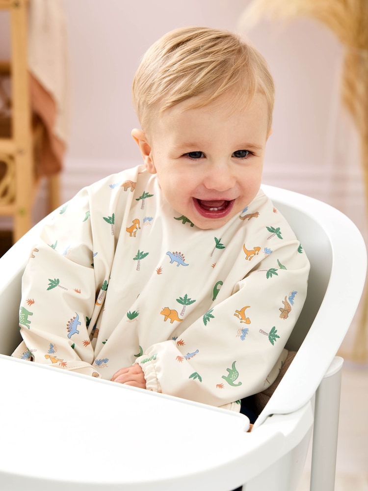 JoJo Maman Bébé Neutral Dino Sleeved Bib - Image 3 of 5