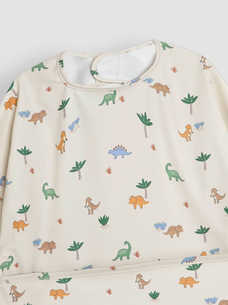 JoJo Maman Bébé Neutral Dino Sleeved Bib - Image 4 of 5