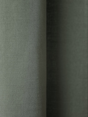 Green Faux Silk Eyelet Lined Curtains - Image 5 of 5