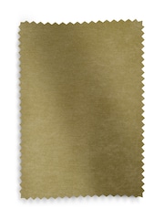 Green Textured Embossed Faux Suede Lined Eyelet Curtains - Image 5 of 5
