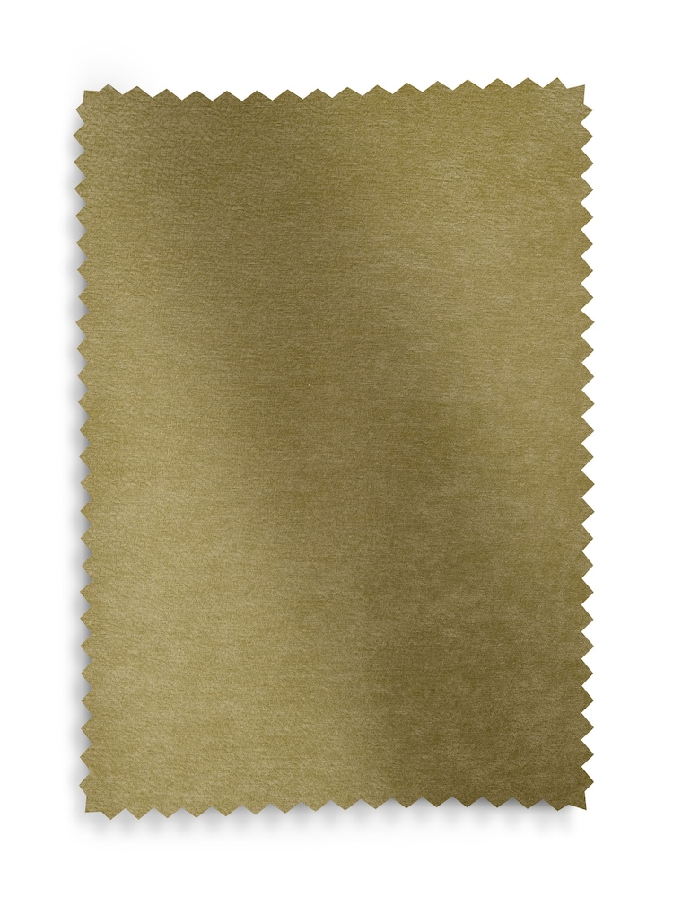 Green Textured Embossed Faux Suede Lined Eyelet Curtains - Image 5 of 5