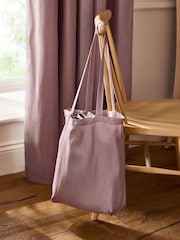 Pink Mauve Blackout/Thermal Cotton Eyelet Curtains - Image 8 of 9