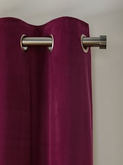 Pink Berry Matte Velvet Blackout/Thermal Curtains - Image 7 of 8