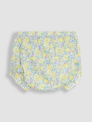 JoJo Maman Bébé Yellow Floral Broderie Collar Party Dress - Image 6 of 6