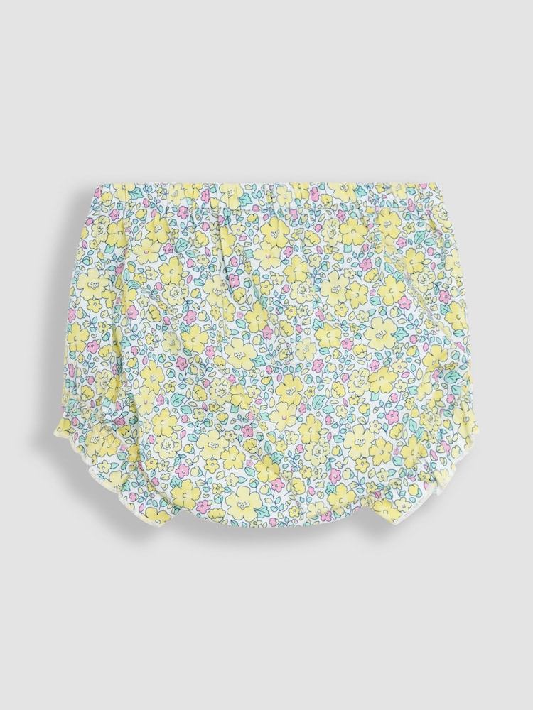 JoJo Maman Bébé Yellow Floral Broderie Collar Party Dress - Image 6 of 6