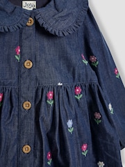JoJo Maman Bébé Embroidered Button Through Dress - Imagen 3 de 3