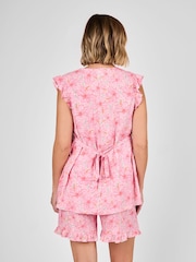 JoJo Maman Bébé Floral Patterned Frill Sleeve Maternity Blouse - Image 2 of 4